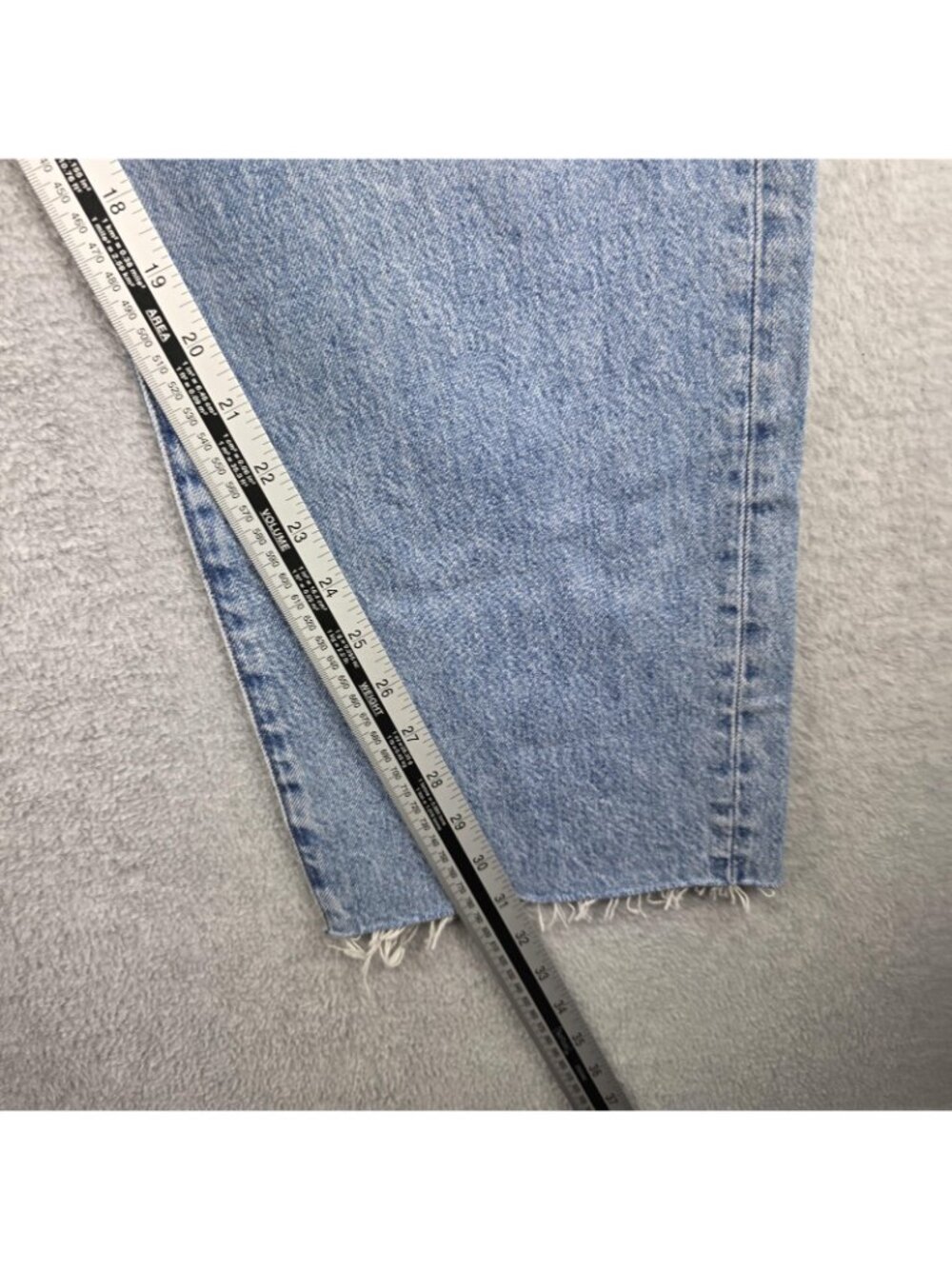 Madewell Curvy Dean Easy Straight Jeans Womens 33 NWT Light Wash Distressed - Picture 10 of 12